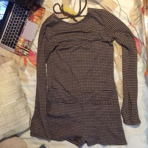 Pull&Bear Brown Patterned Romper